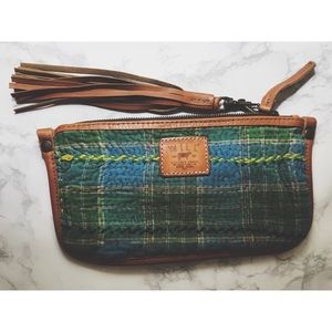 Will leather goods plaid pouch